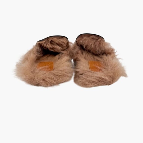 Gucci Princetown Black Velvet Fur Lined Horsebit Mules Size 38.5 US 8.5 Women's - Picture 6 of 15